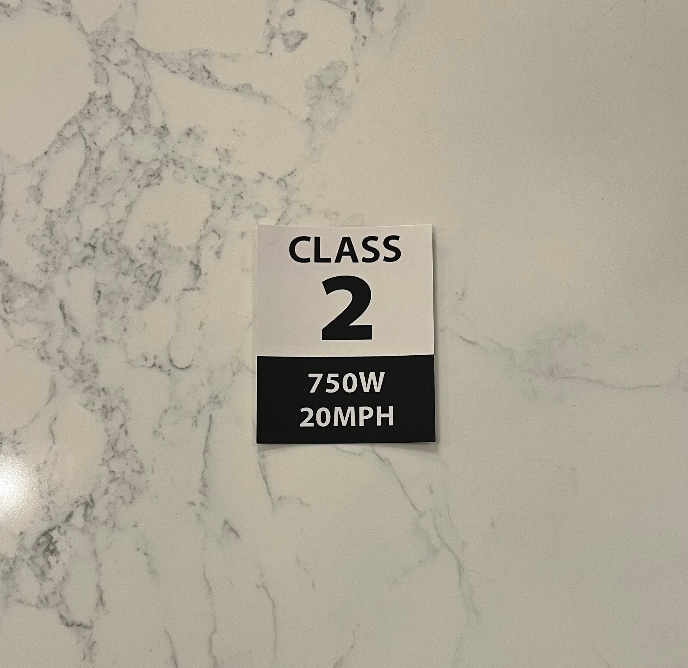 Class 2 E-Bike Stickers