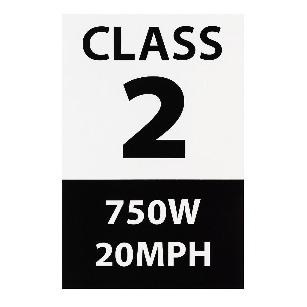 Class 2 E-Bike Stickers