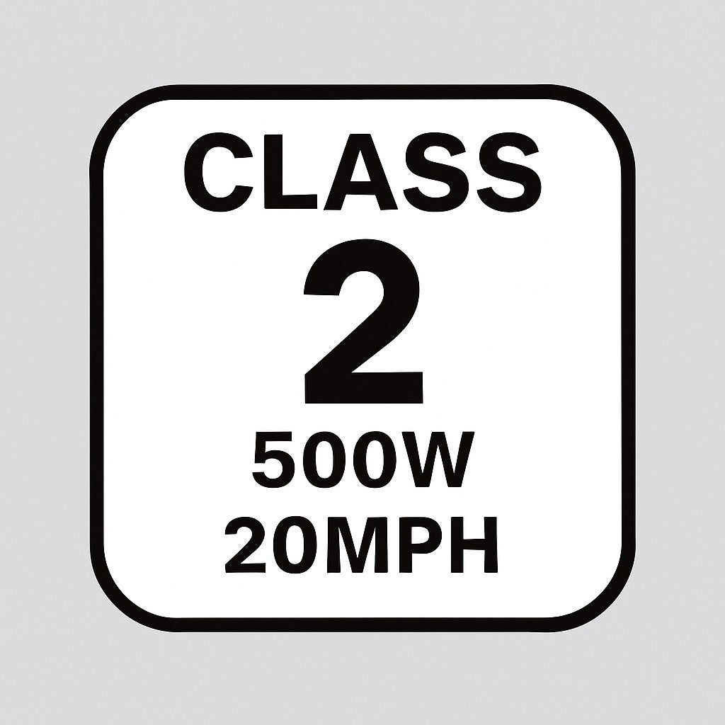 Class 2 E-Bike Stickers